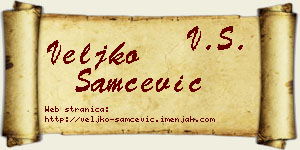 Veljko Samčević vizit kartica